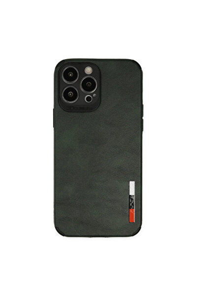 eco port Iphone 13 pro case loop leather silicone - green