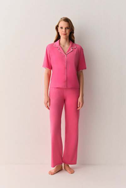 SUWEN Hilary Gömlek Yaka Pijama Takımı