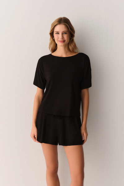 SUWEN Stella Tişört Şort Pijama Takımı