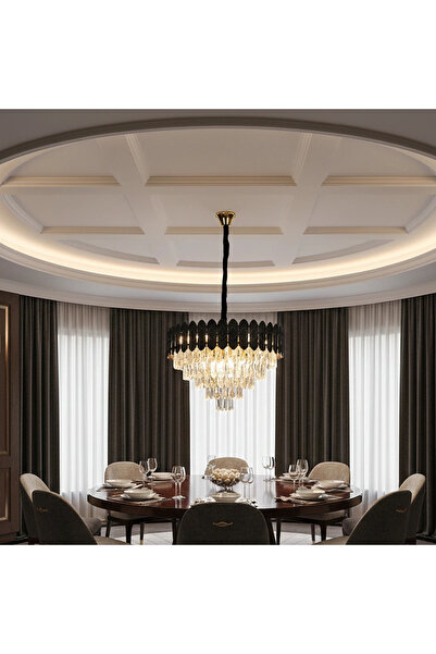 HAMER Modern black and gold chandelier E14*9L, 600mm diameter