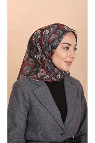 locella Lo'cella Pamuklu Soft Eşarp 4537-8 Bordo