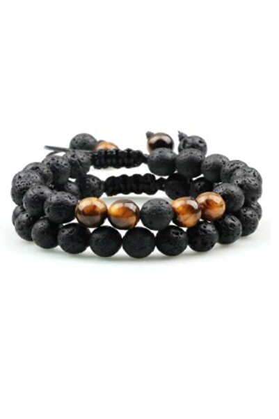 OutfitModa Set bratari ajustabile cu margele de lava rock