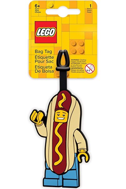 LEGO بطاقة تعريف حقيبة الذكاء IQ Bag Tag Hot Dog Man IQ-52615 (للأعمار من 6 س...
