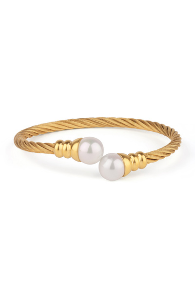 TAAHIRA White Opal Cuff Bracelet