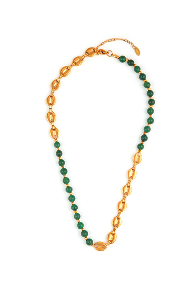 TAAHIRA قلادة دالاس من خرز الزمرد