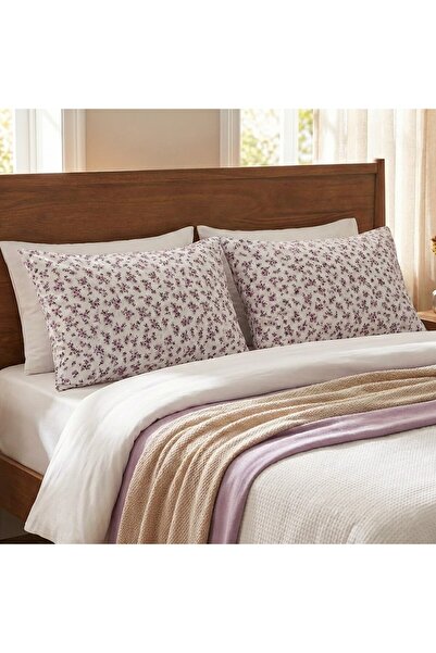 Lilza Home Pamuk komad Cvetni dezen naborani 2-dijelni Jastučnica set 50x70 cm