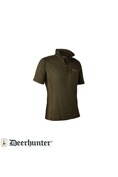 Deerhunter Yaka Fermuarlı K.Kollu Yeşil Tişört