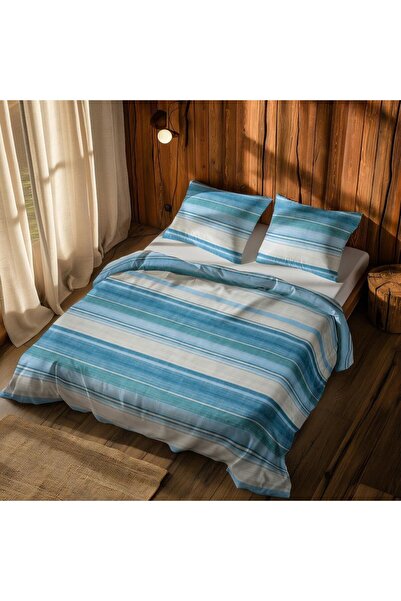 Menderes Home Cotton Collection Set de husă de pilotă dublă Su Yolu