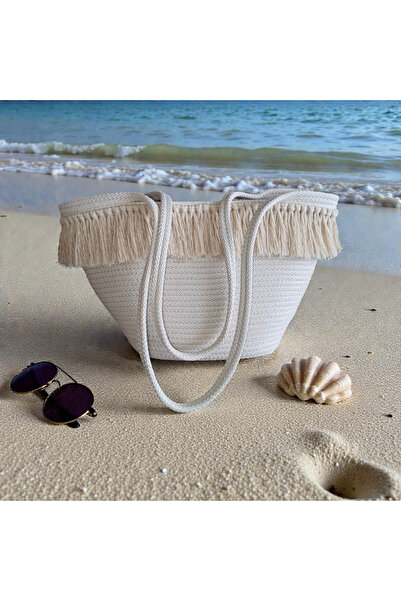 bayram taşcıoğlu home desing Daily Vacation Beach Straw Tassel Bag