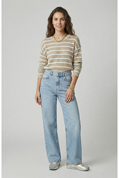 Network Açık Indigo Mavi Geniş Paça Denim Pantolon