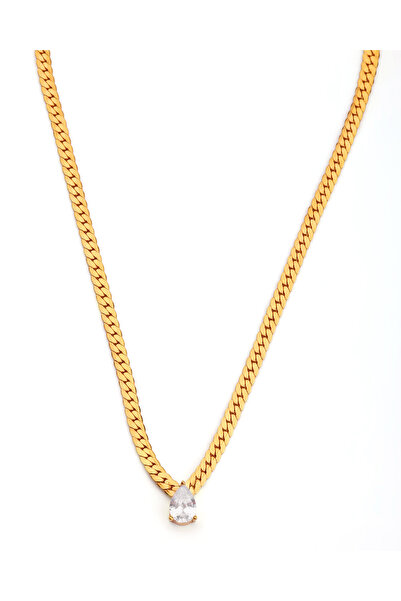 TAAHIRA قلادة مطلية بالذهب مرصعة بالأوبال