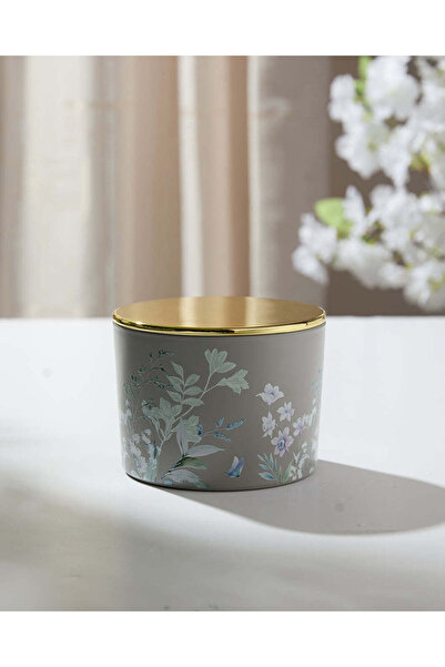 REDTAG شمعة جرة زجاجية رمادية اللون مع غطاء