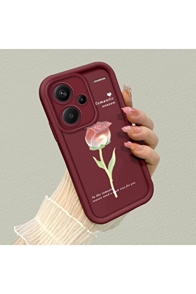 CASEVIBE Redmi Note 13 Pro Plus+ 5G Uyumlu, sevimli tavşan çiçek deseni, sili...