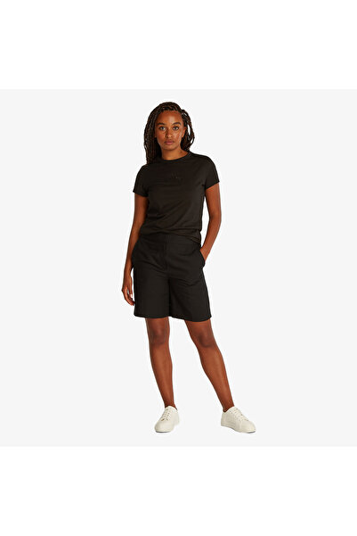Calvin Klein Tencel Linen Kadın Siyah Şort