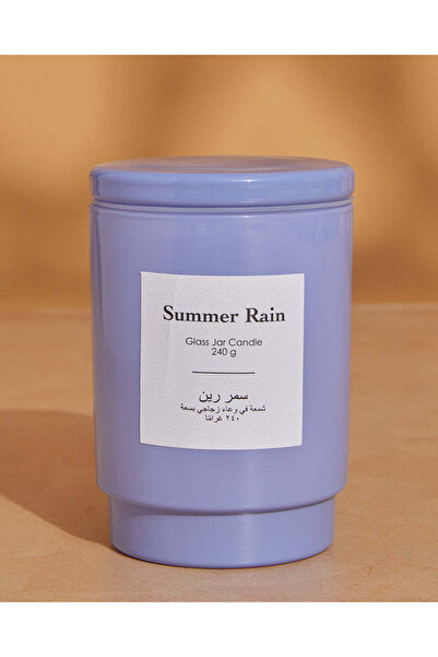 REDTAG شمعة برطمانية برائحة مطر الصيف الأرجواني مع غطاء (8.5 أونصة)