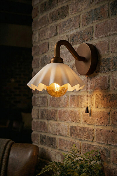 Limon 3D Desing Pileli Başlıklı Duvar Aplik | Zincir Anahtarlı | Siyah Renk |...