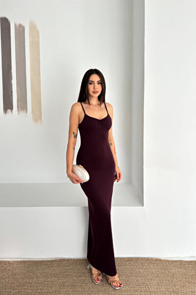 MİROR Women's Drawstring Strap Maxi Dress
