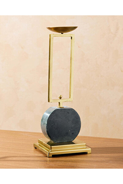 REDTAG حامل شموع عمودي معدني كبير ذهبي اللون