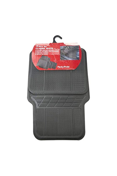 Generic Universal Rubber Car Floor Mat Set 4 Piece Heavy Duty Non Slip Waterp...