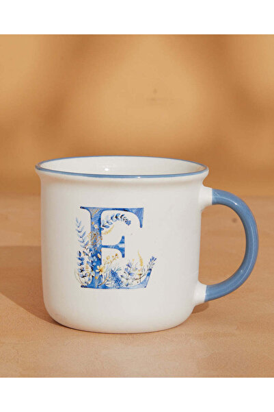 REDTAG كوب الأبجدية الأزرق - حرف E (13 أونصة)