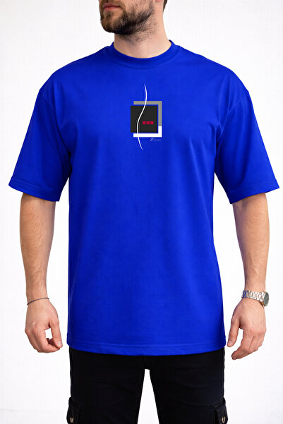 caddekombin Ανδρικό μπλουζάκι Forever με στάμπα κειμένου, με λαιμόκοψη Crew N...