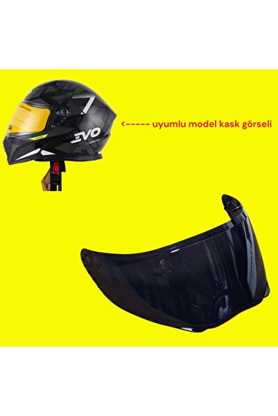 Evo 906 ÇENE AÇILIR KASK CAMI SİYAH-2469