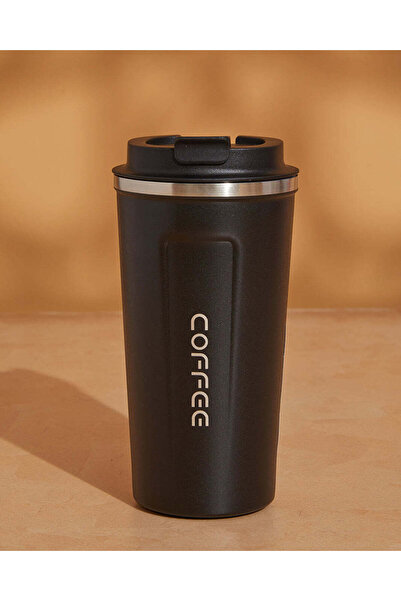REDTAG كوب سفر أسود مطبوع (500 مل)
