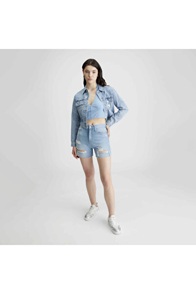 Calvin Klein Kadın Mavi Şort