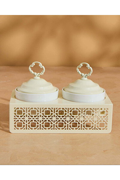 REDTAG White Round Bowl With Stand (5 Piece)