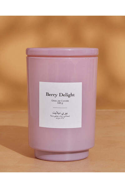 REDTAG Pink Berry Delight Jar Candle With Lid (19Oz)