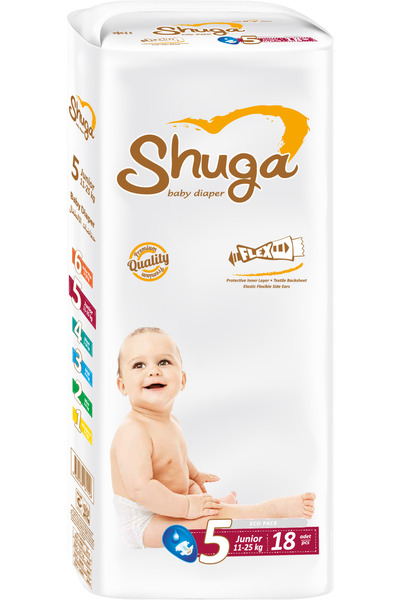 Shuga Baby Diaper Ekonomik Paket 5 numara 18 adet