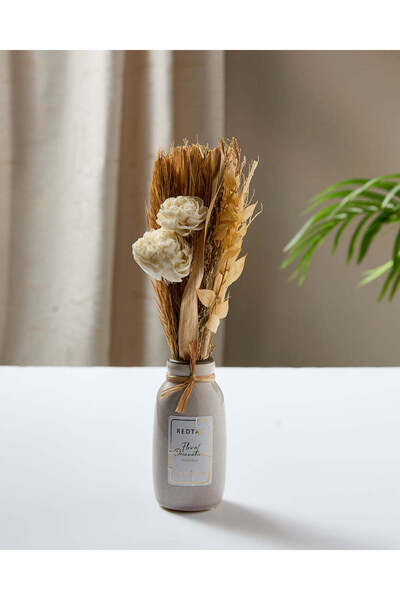 REDTAG Beige Natural Dried Flower Arrangement In Vase