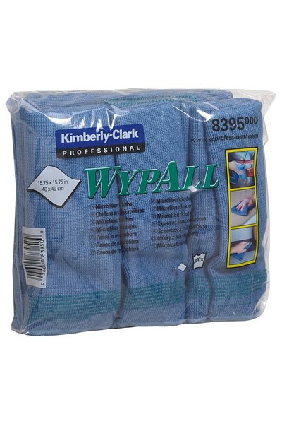 KIMBERLY SHOES Set de 6 lavete din microfibră Wypall 40x40cm albastre
