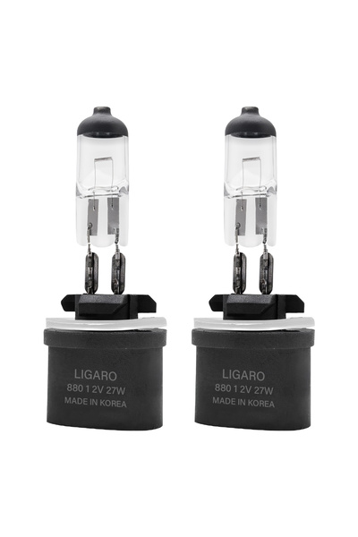 LIGARO مصباح هالوجين 880، 12 فولت، 27 واط، مصباح أمامي للسيارة، 5000 كلفن، 62...