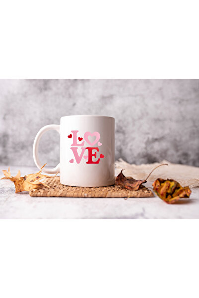 LOVE Özel Tasarım Kupa Bardak | Sevgiliye Romantik Hediye