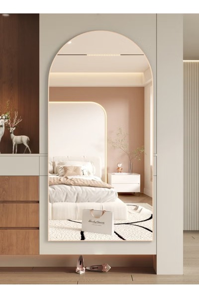 Mtanvxay Arched Full Length Mirror 80x180cm Sturdy Iron Frame 3 in 1 Leaning ...