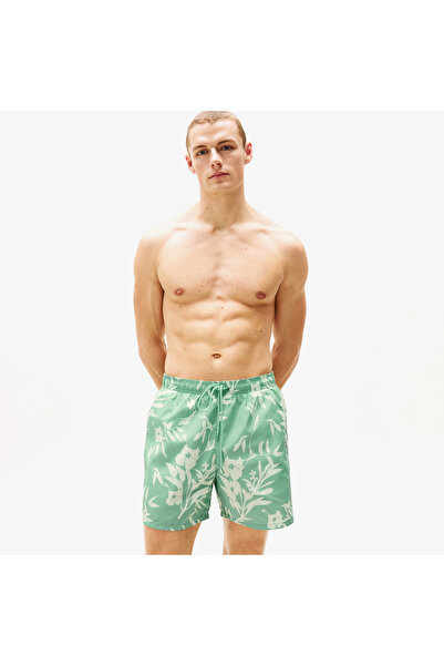 Tommy Hilfiger Medium Drawstring Print Erkek Yeşil Mayo Şort