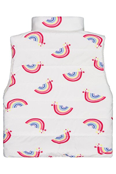 Civil Girls Duga Štampano 2-5 godina Prsluk - Ecru 5-6 godina