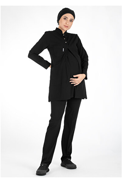 Alsancak Üniforma Σετ ιατρικής στολής νοσοκόμας-γιατρού από λεπτό ύφασμα λίκρ...