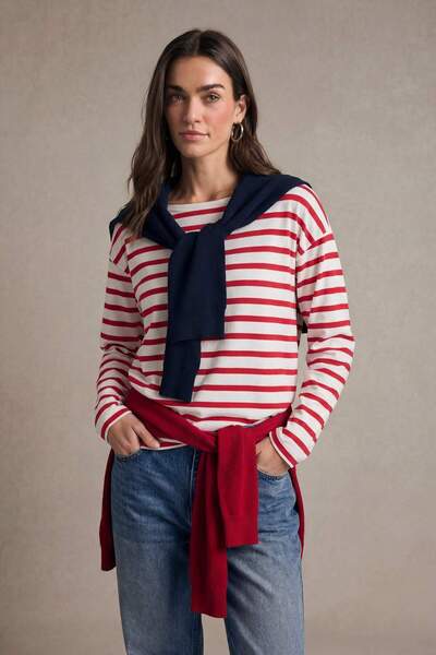 DeFacto Relax Fit Kayık Yaka Premium Uzun Kollu Tişört G7861Ax26Sp