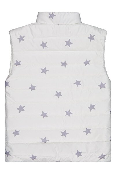 Civil Girls Star Printed Vest for 10-13 Years - Ecru 11-12 Years