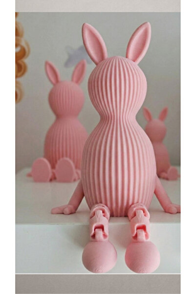 Kahramanmaraş 3D Çocuk Odası Dekoratif Biblo Sallanan Ayaklı Tavşan