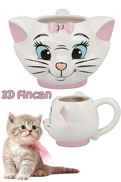 Shopura كوب على شكل قطة - كوب هدايا ثلاثي الأبعاد - كوب قهوة