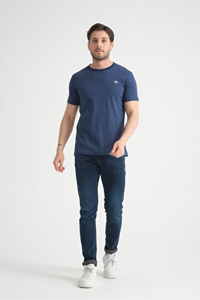 Shooter Sportswear تي شيرت رجالي من إنديجو، مصنوع من قماش قطني مرن وقابل للتن...