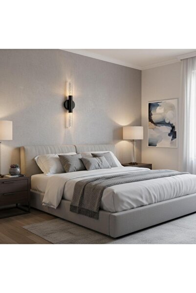 Elizim Home Lighting Su Damlası Ledli Siyah Şarjlı Aplik