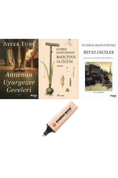 CAN Annemin Uyurgezer Geceleri + Bahçıvan Ve Ölüm + Beyaz Geceler 3 Kitap Set...
