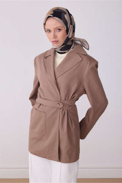 Belli Eșarfă neagră cu model floral, 100% mătase twill 4306-89