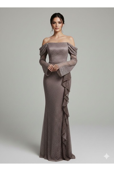Diva style فستان ناعم دانتيل فصوص