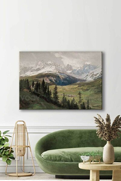 Voovart Orman ve Dağ Manzarası Dekoratif Kanvas Tablo – VOOV3047