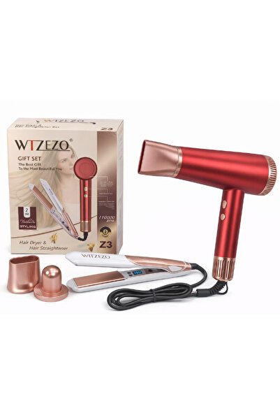 WTZEZO Z3 Hair Dryer & Hair Straightener Gift Set – 2 Heat/2 Speed Floating C...